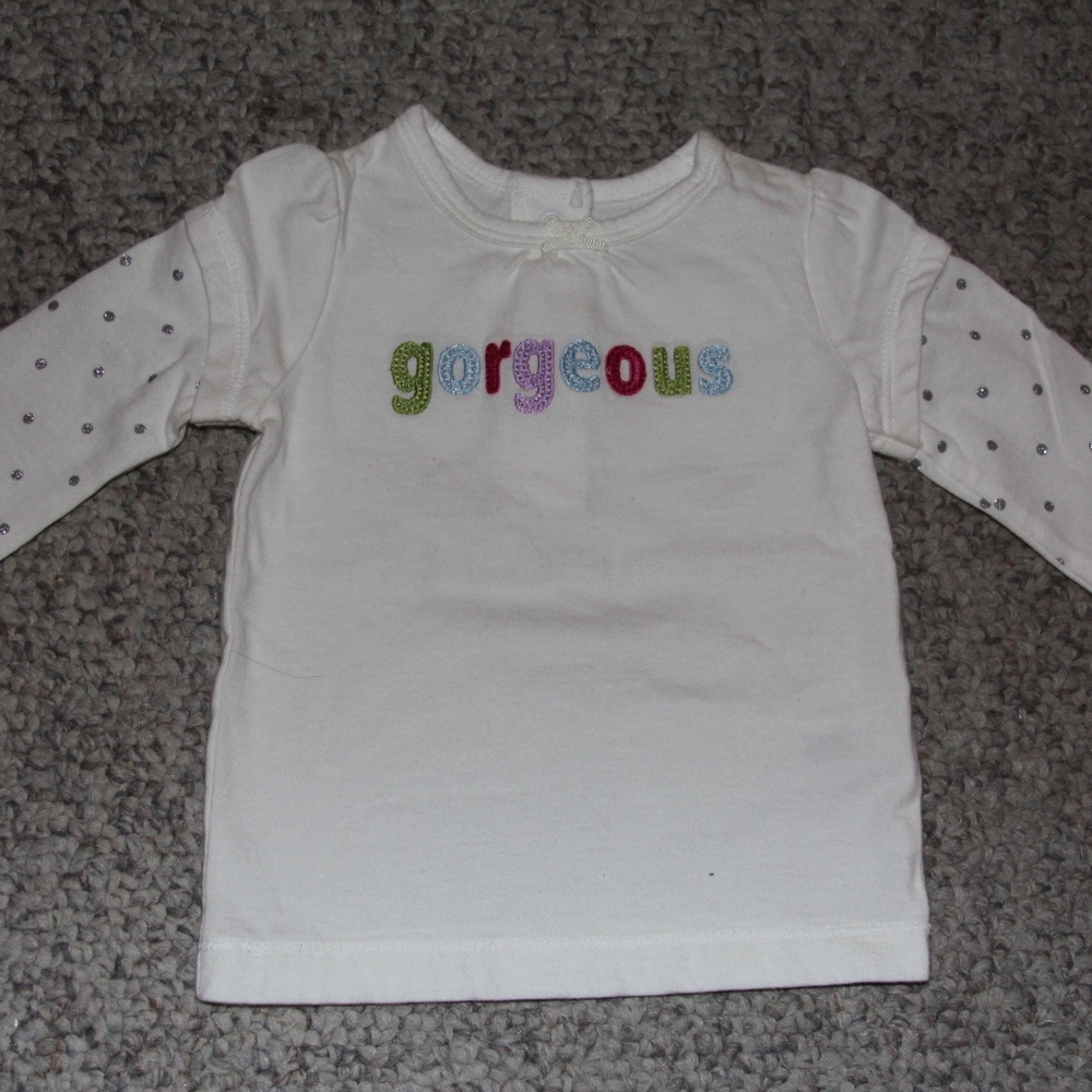 Carter's White T-shirt with long Sleeves